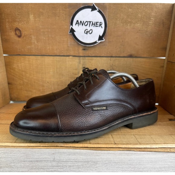 Men’s Mephisto Melchior Cap Toe Oxford Leather Dress Shoes Sz 10.5 Brown Casual main image 9